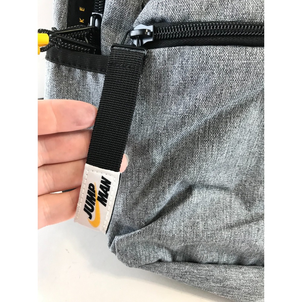 NEW NIKE AIR JORDAN JUMPMAN BACKPACK GRAY 13"LAPTOP STORAGE BLACK SCHOOL BAG - Picture 4 of 14